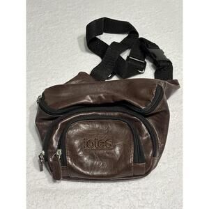 TOTES Fanny Pack Bag Brown Faux Leather Wallet Multiple Compartments